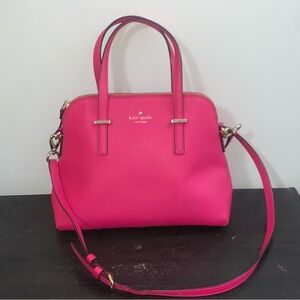 Kate Spade ♠️ New York Molly Bag Satchel Crossbody Saffiano Leather Hot Pink!